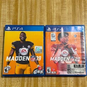 Madden Football 19 and 20 PS4 Games